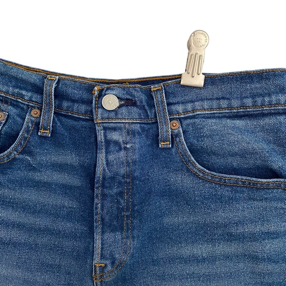 Levi's Denim Jean Shorts Size 30 Button Fly roll up hem - Picture 6 of 11